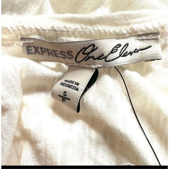 Express One Eleven cream long floor length sleeveless top - Picture 7 of 10